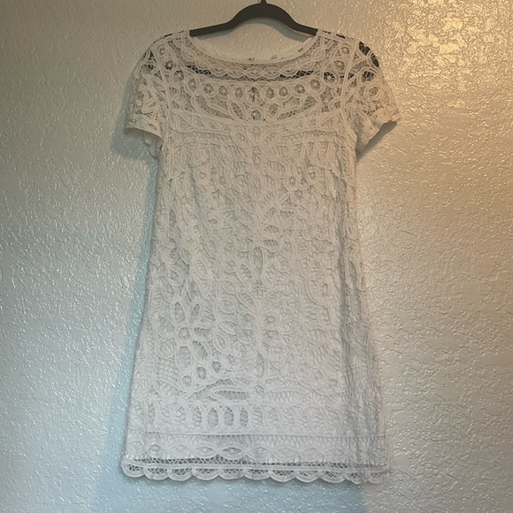 Lilly Pulitzer Mary Kate Battenburg White Lace Mini Dress S - Picture 5 of 10